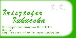 krisztofer kukucska business card